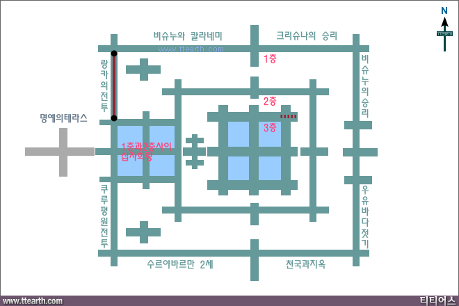 앙코르와트,랑카의 전투의 위치 지도