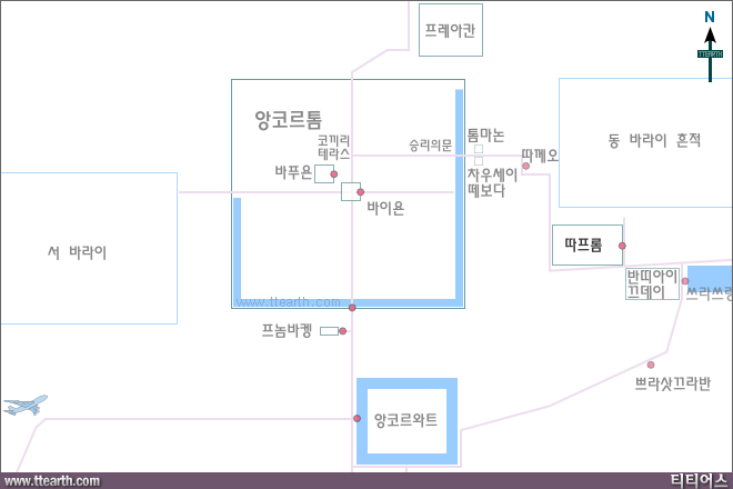 따 프롬 주변 지도