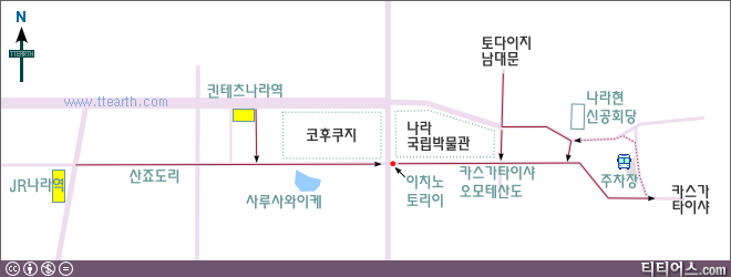 나라 카스가타이샤 지도